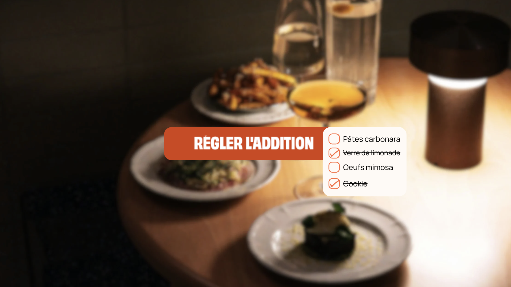 Optimized payment at the table
