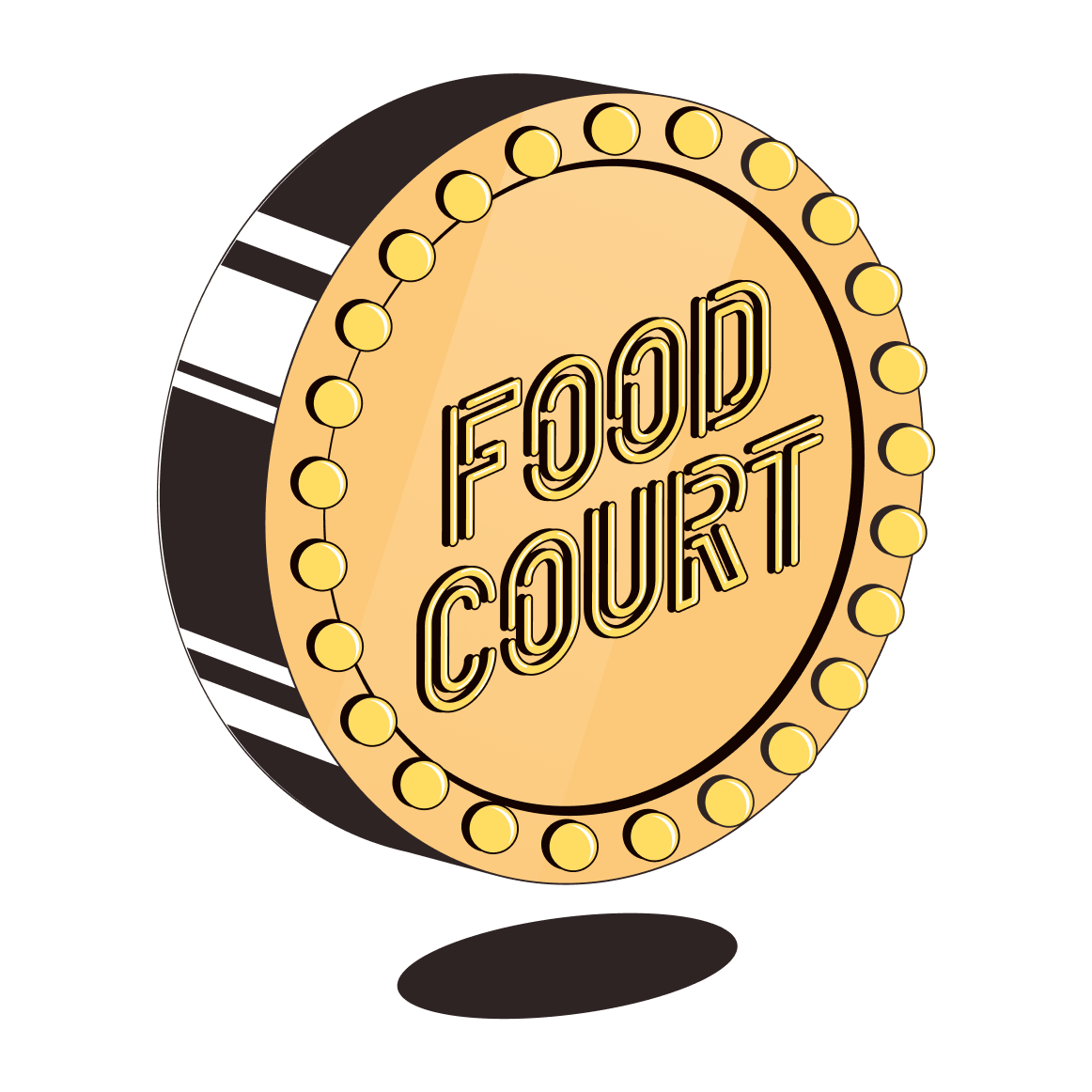 illustration food court